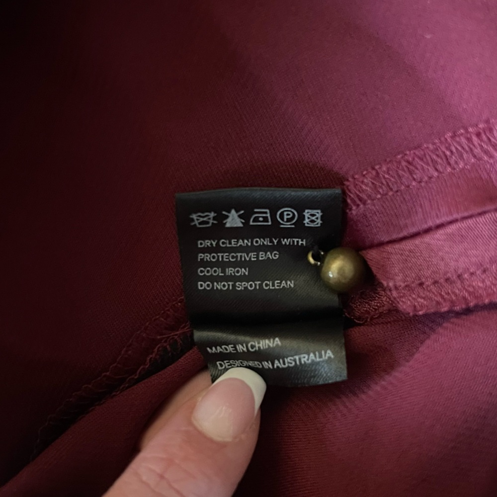 Zimmermann Burgundy One Shoulder Mini Dress - Picture 8 of 8